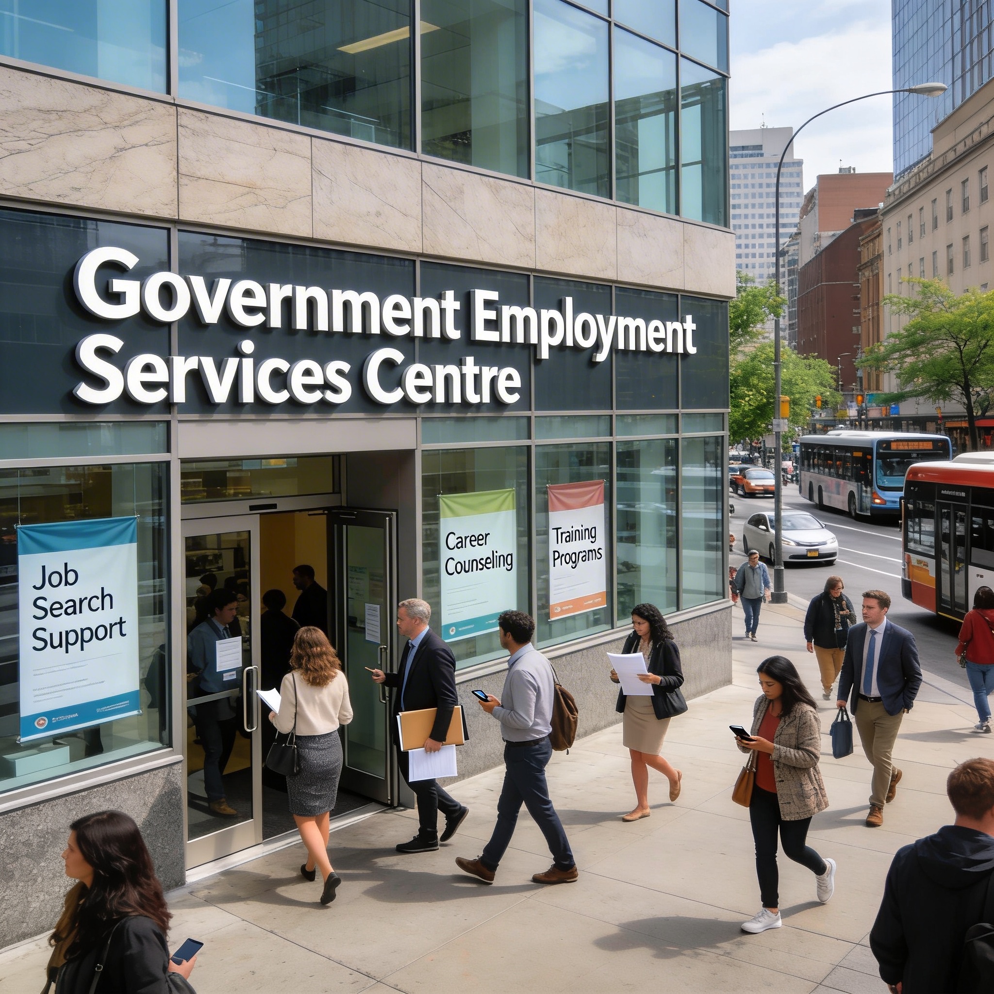 Employment services professionals supporting job seekers with modern tools